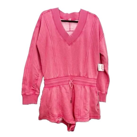 Free People FP Movement Intercept Romper Hibiscus Size Medium NWT - Picture 1 of 12